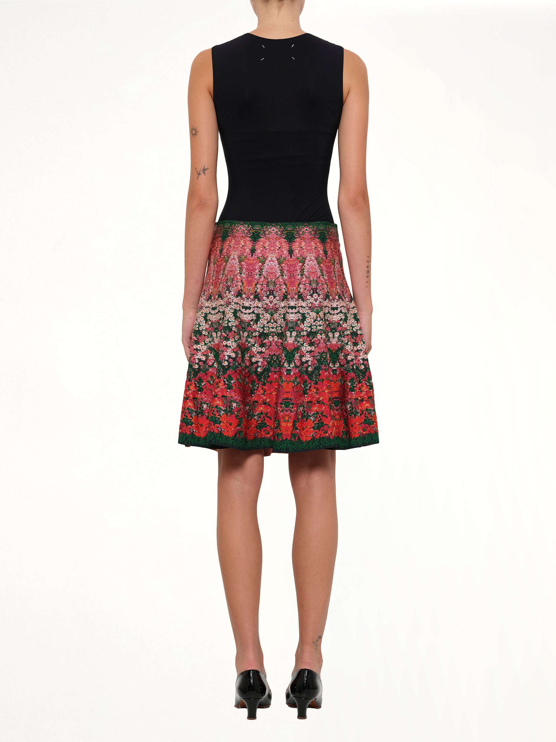 Flower Jacquard Mini Skirt in Multi