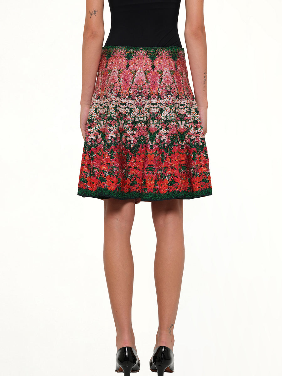 Flower Jacquard Mini Skirt in Multi