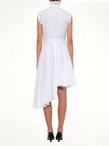 Sleeveless Ruffle Dress in White