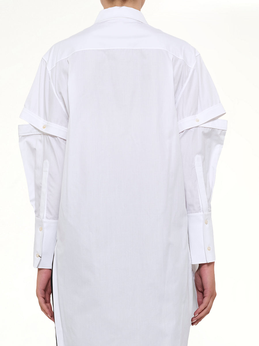 Amq - Slash Sleeve Shirt in White