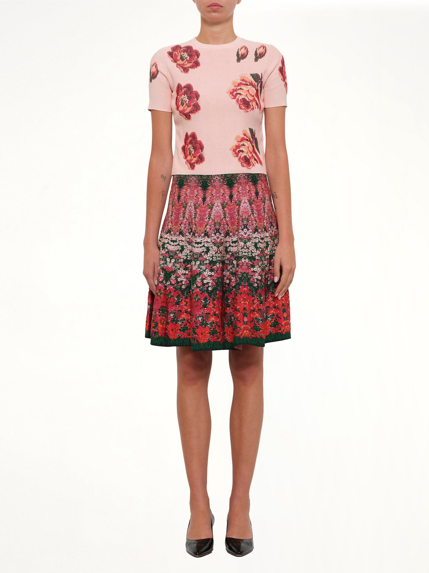 Tapesty Rose Jacquard Top in Multi