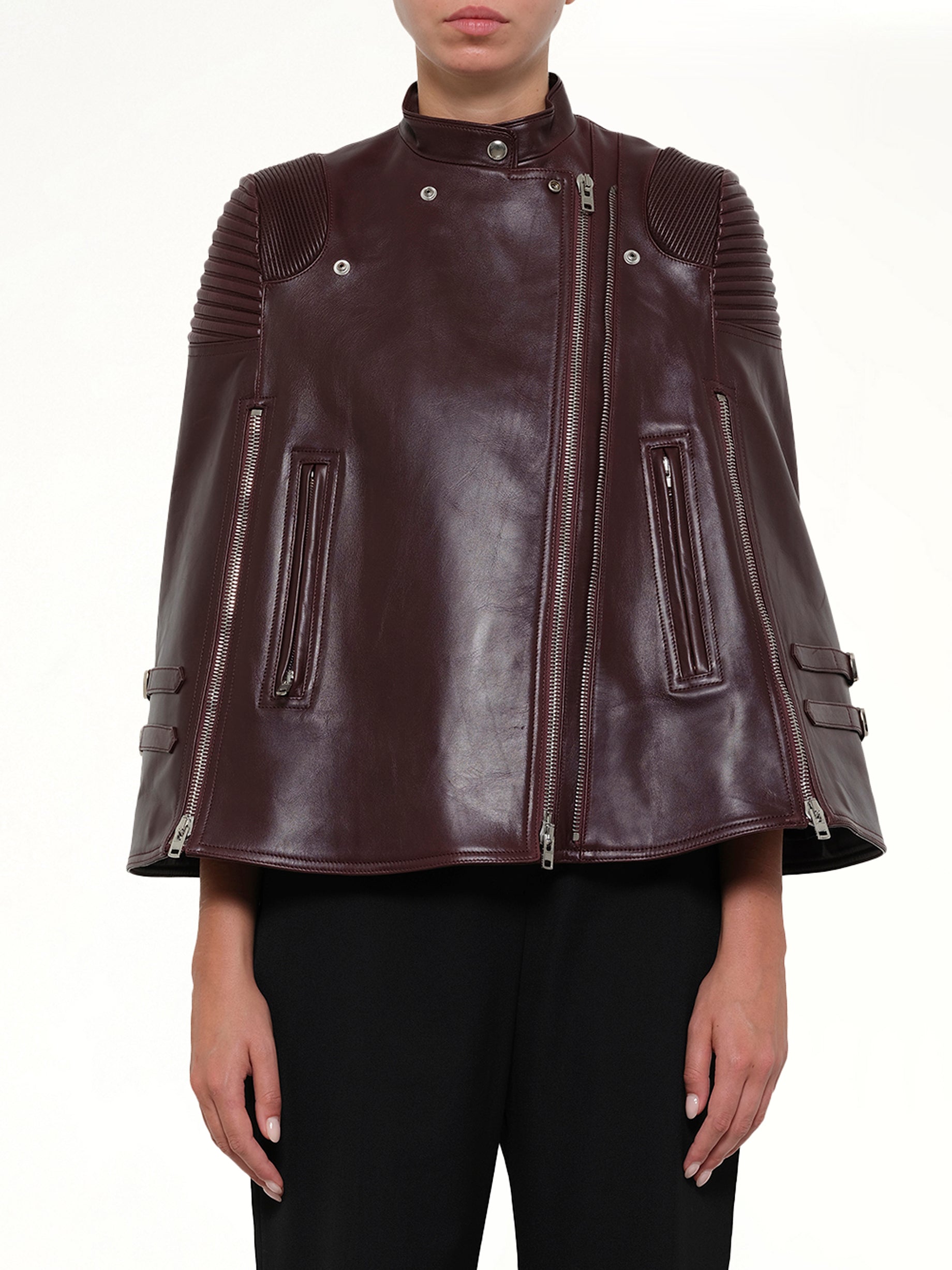 Cape Biker in Burgundy