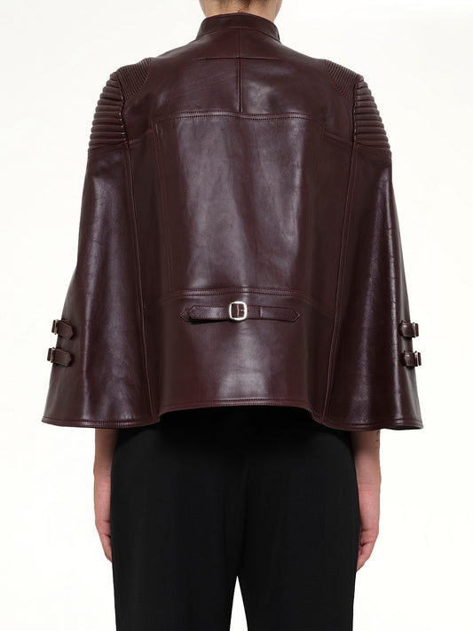 Cape Biker in Burgundy