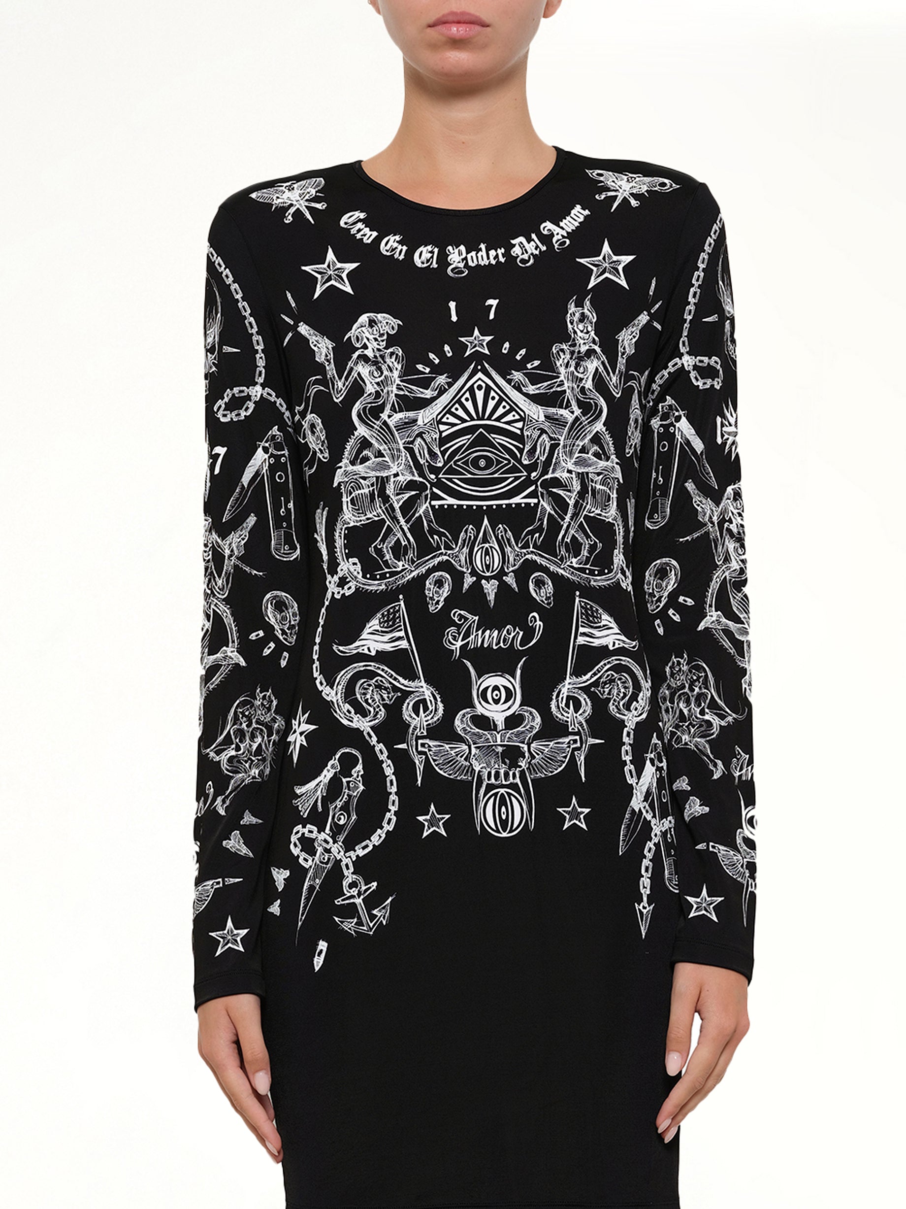 GIVENCHY Short Dress in Black Front View from MARAIS