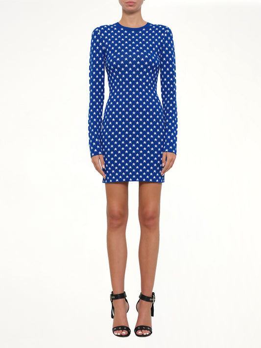 Stars Short Dress in Blue