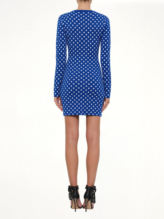 Stars Short Dress in Blue