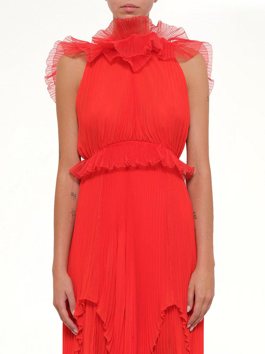 Pod Dress in Bright Red