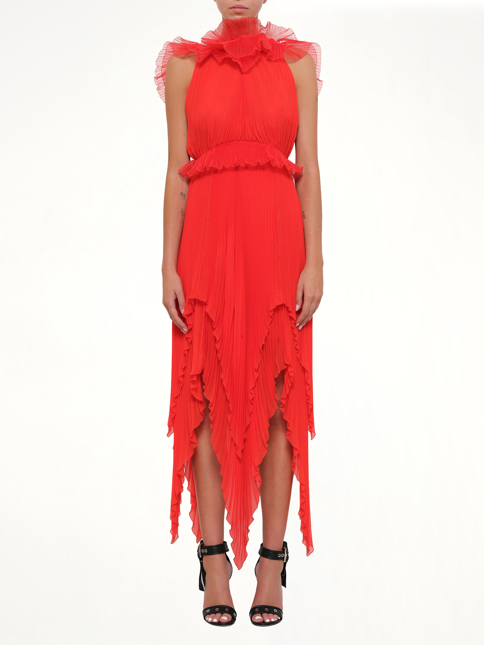 Pod Dress in Bright Red