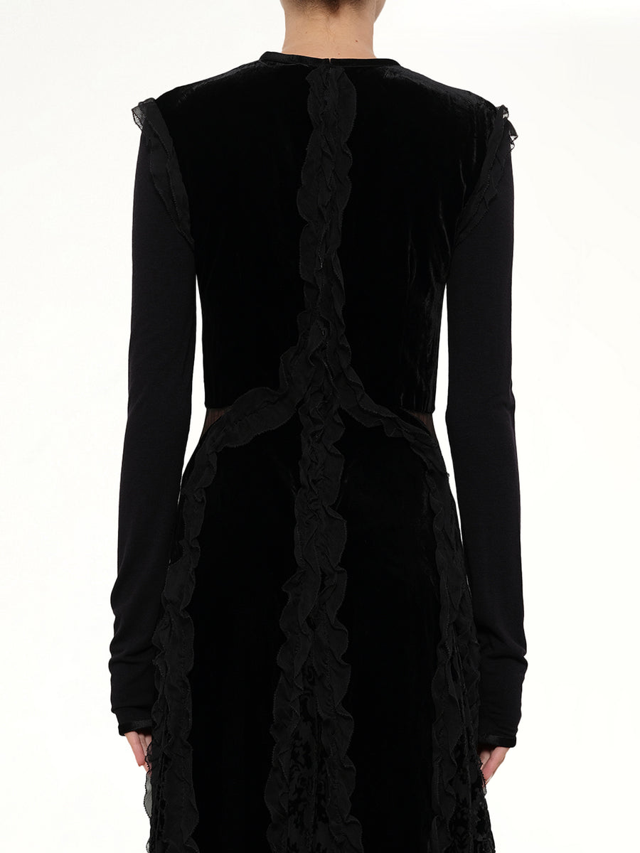 Podium Long Dress in Black