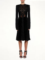 黒のポディウムロングドレス