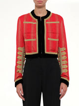 Cropped Jacket in Red