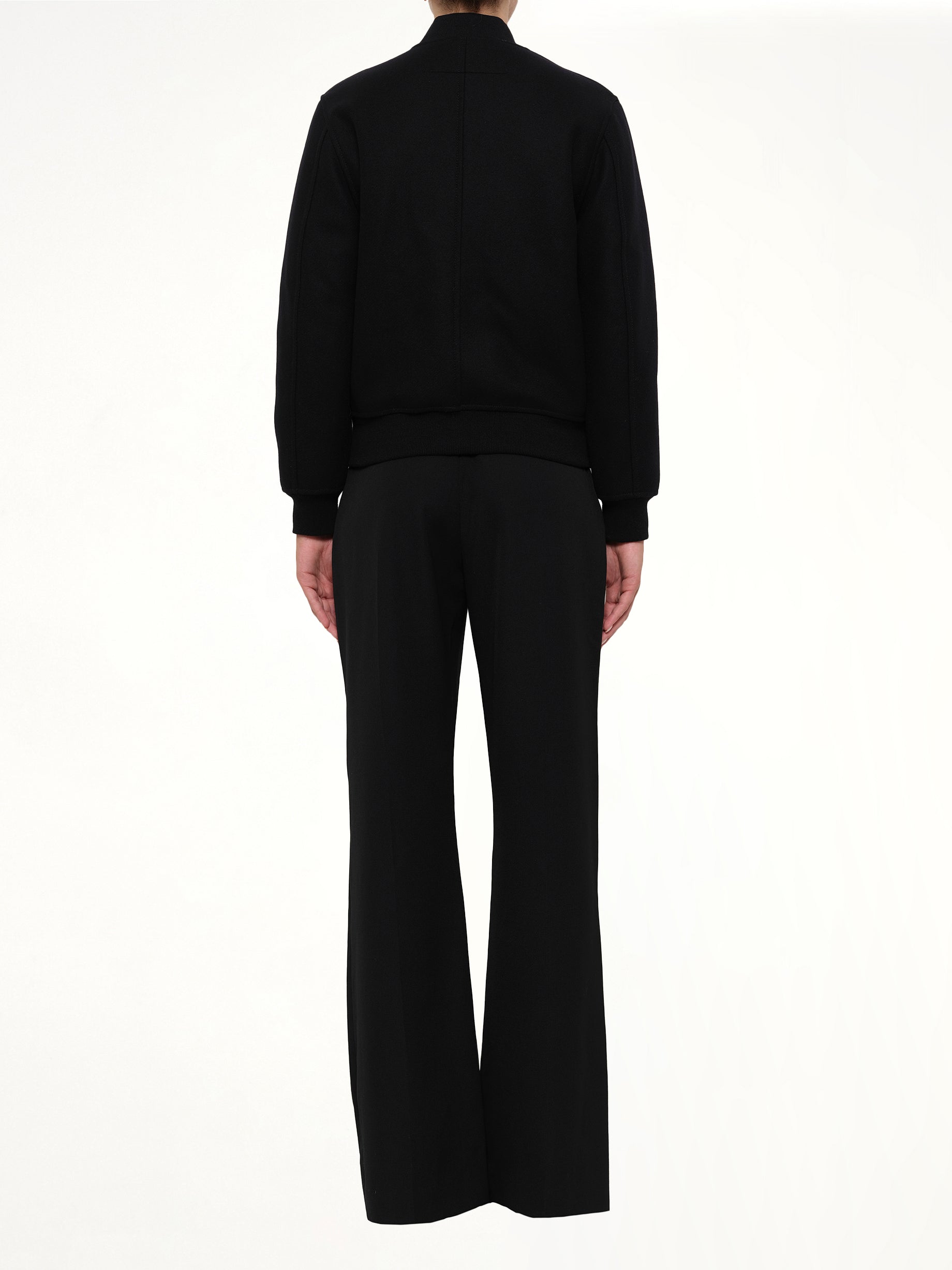 Love Wool Bomber Jacket in Black