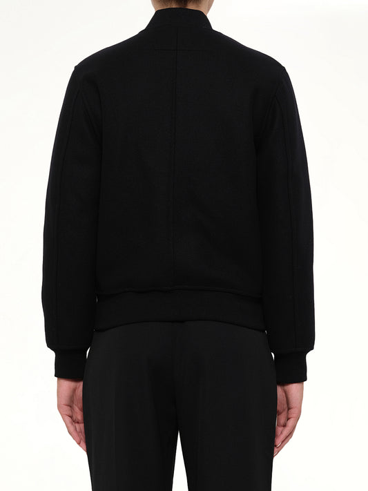 Love Wool Bomber Jacket in Black