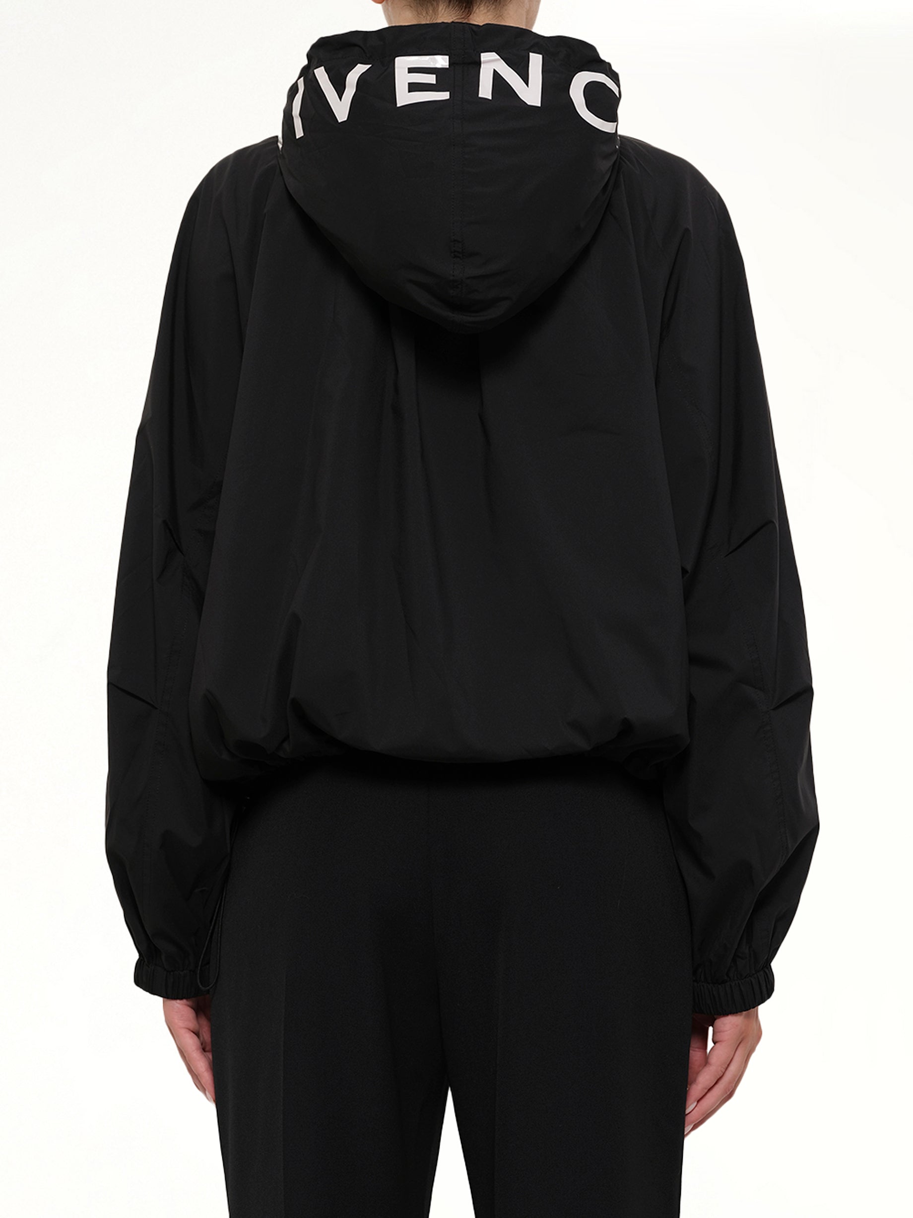 Hood Windbreaker in Black
