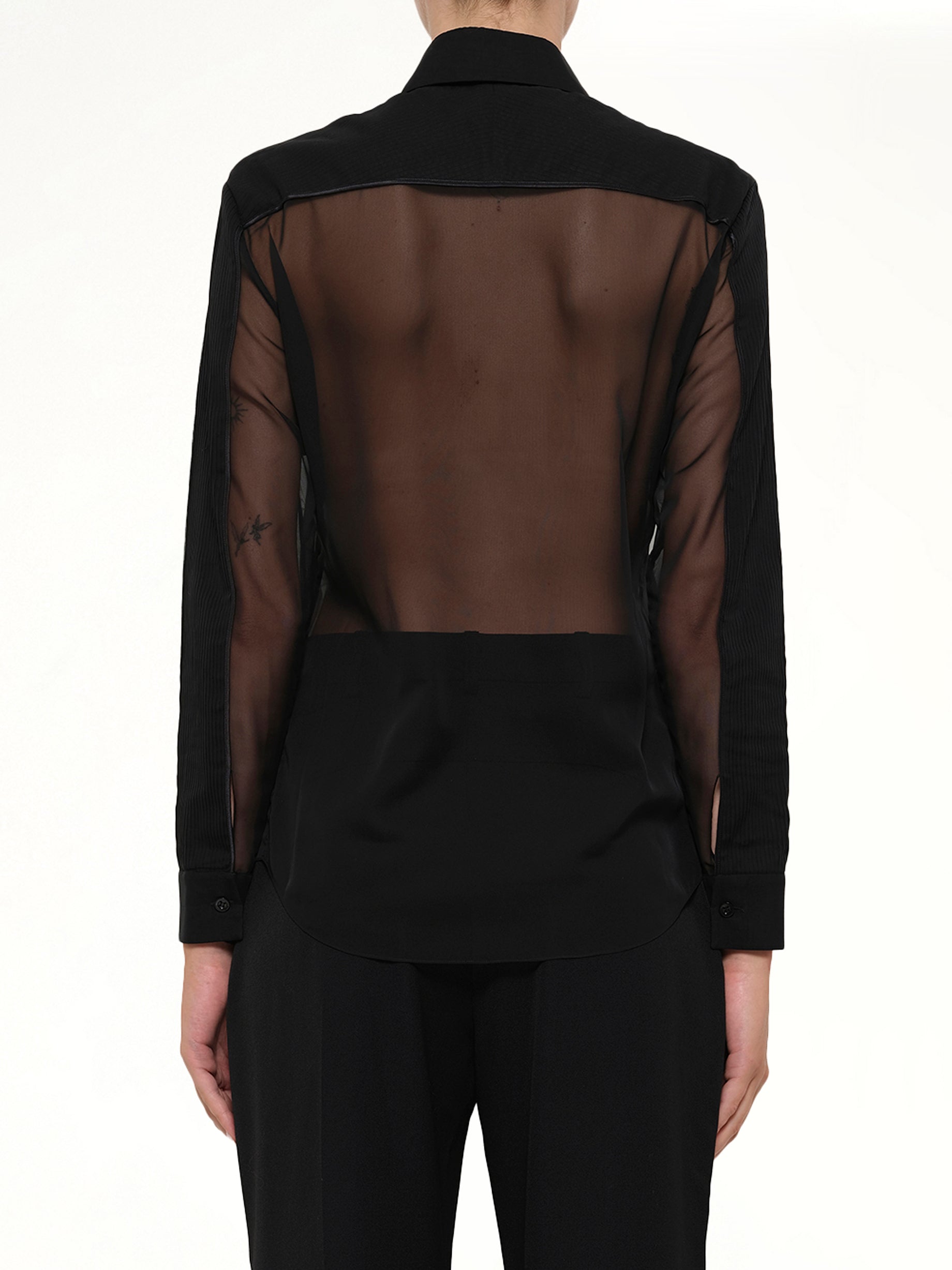 GIVENCHY , 
, 
, 
, Mesh Shirt in Black Side View from MARAIS