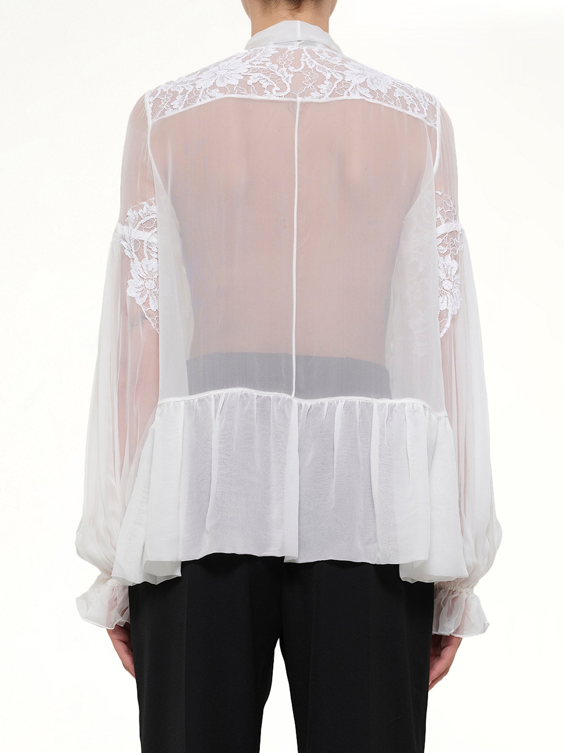 GIVENCHY Givenchy Long Sleeve Tops in White Side View from MARAIS