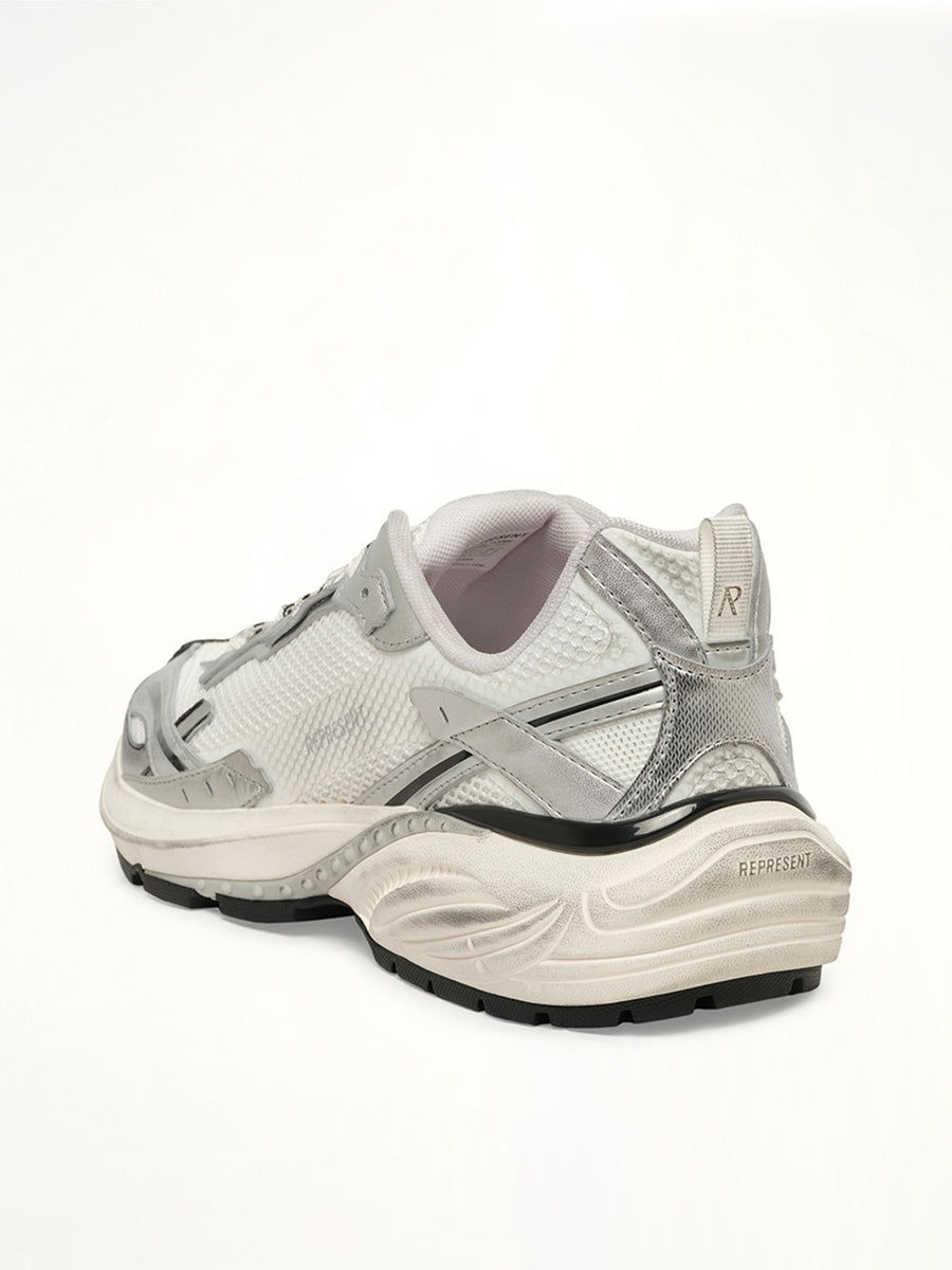 Storm Deconstructed Sneaker in Flat White/Silver