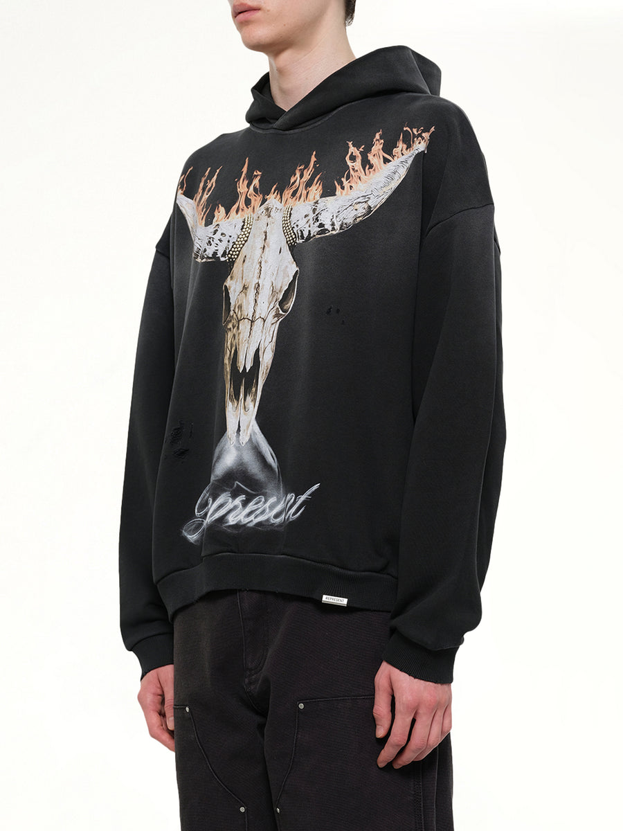 British Cowboys Hoodie in Stained Black