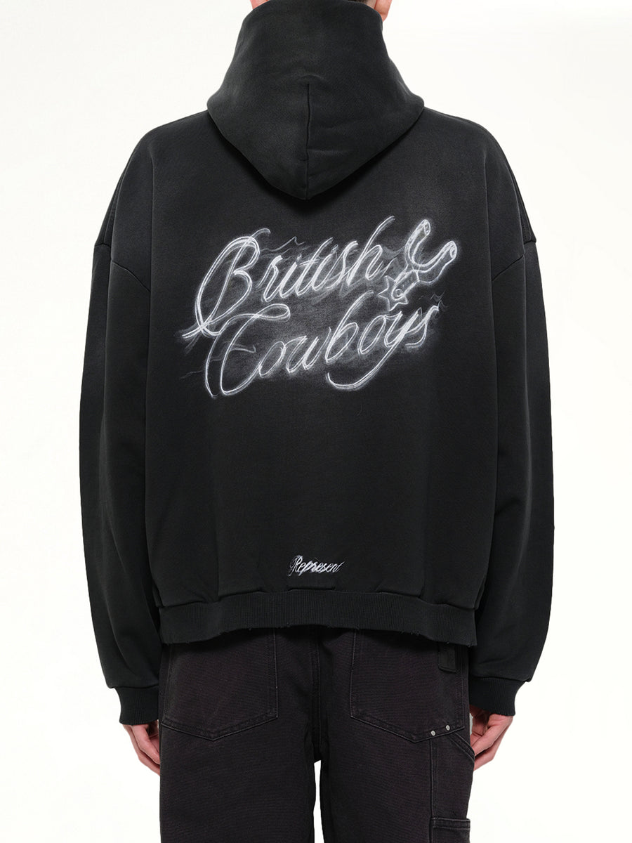 British Cowboys Hoodie in Stained Black