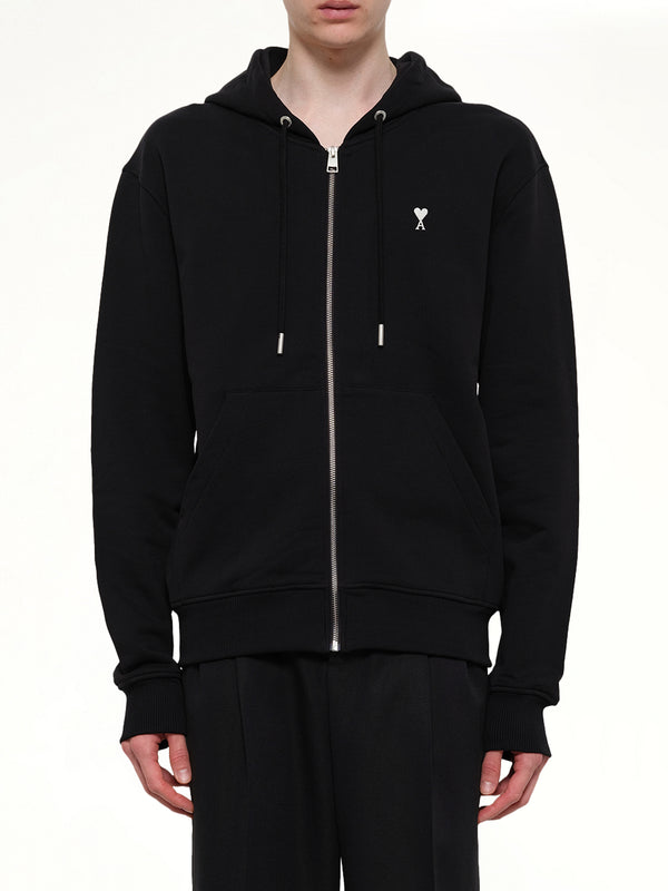 Contrasted ADC Zip Hoodie in Black