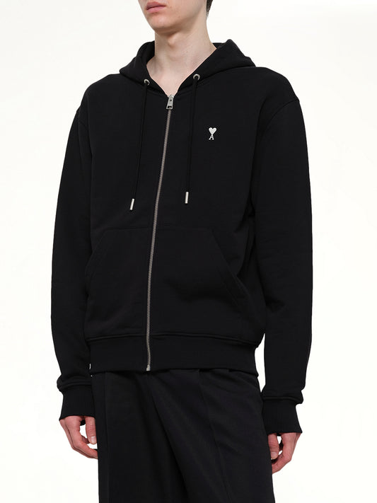 Contrasted ADC Zip Hoodie in Black