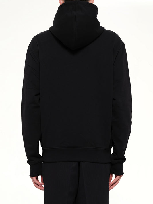 Contrasted ADC Zip Hoodie in Black