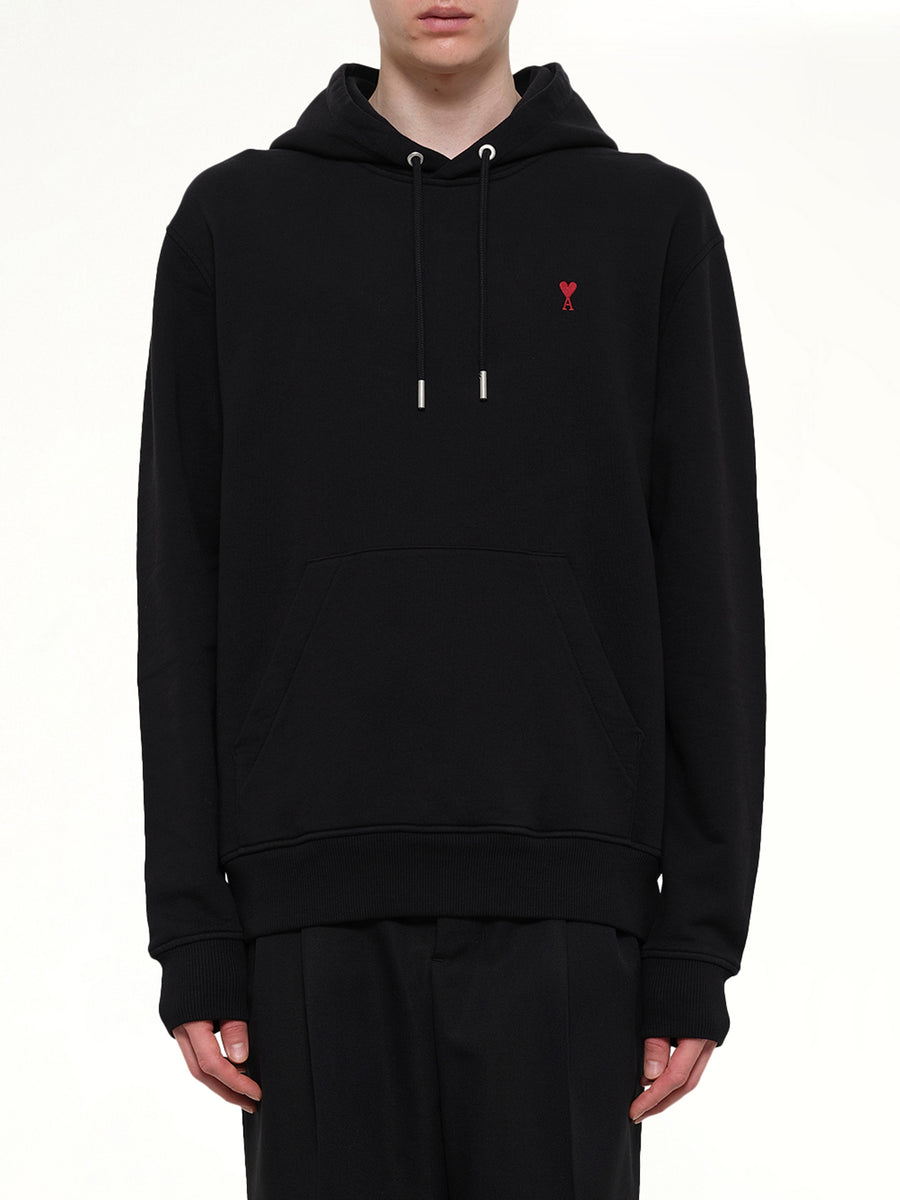 Ami De Coeur Hoodie in Black/Red
