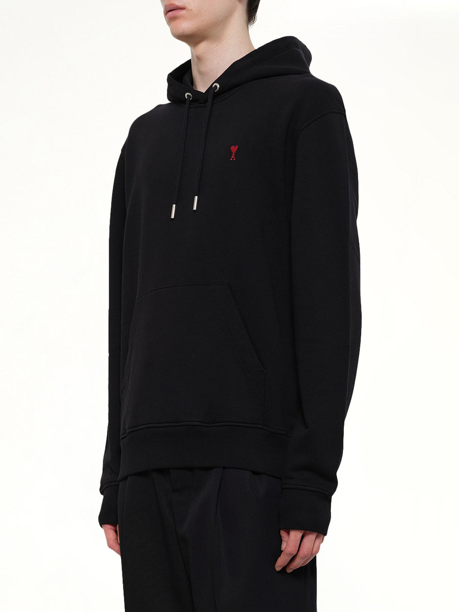 Ami De Coeur Hoodie in Black/Red