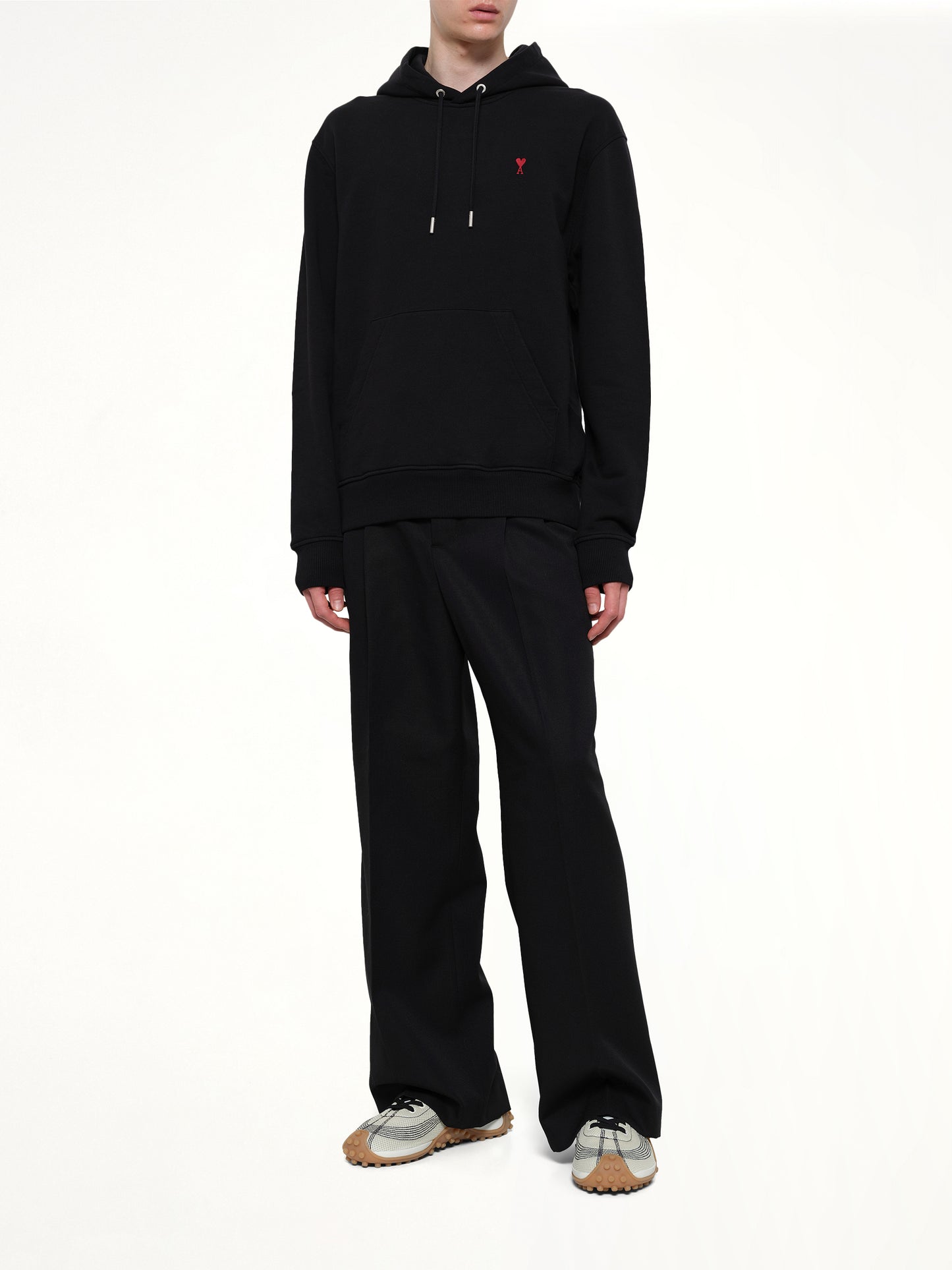 Red Ami De Coeur Hoodie in Black