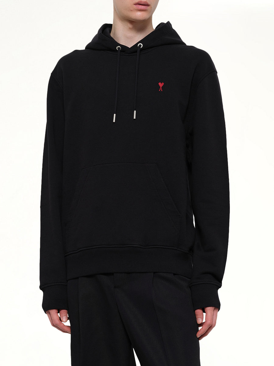 Ami De Coeur Hoodie in Black/Red