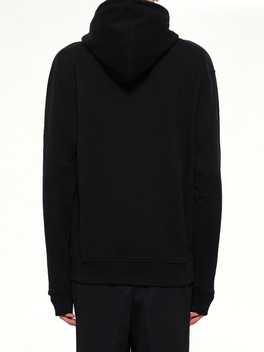 Red Ami De Coeur Zip Hoodie in Black