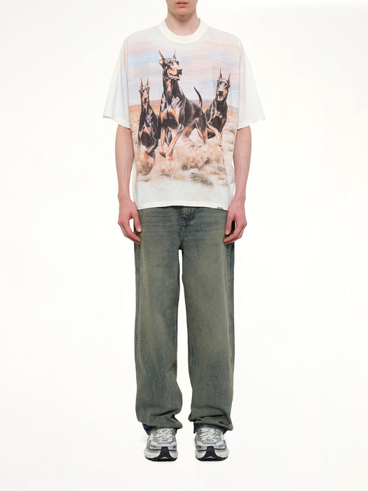 Western Dobermans T-Shirt in Flat White