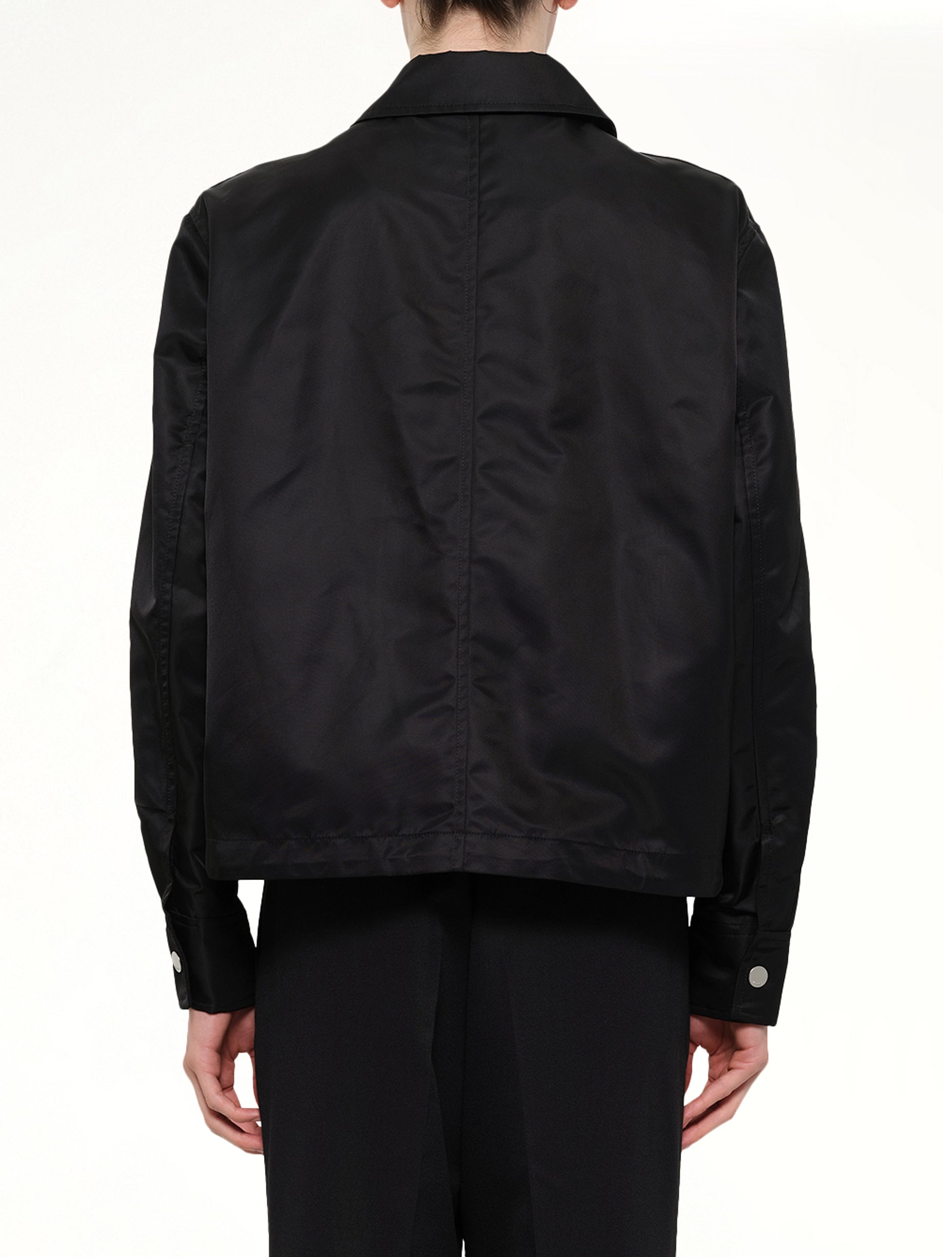 AMI PARIS Ami De Coeur Coach Jacket in Black Back View from MARAIS