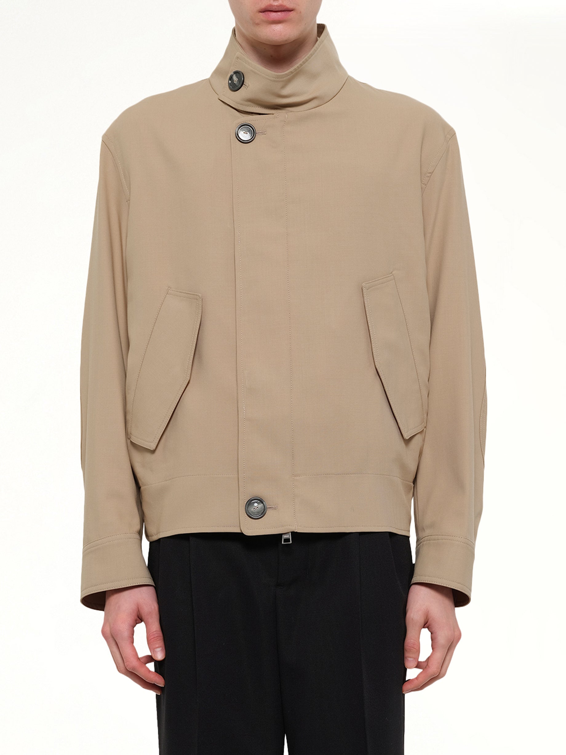 Harrington Jacket in Beige Taupe