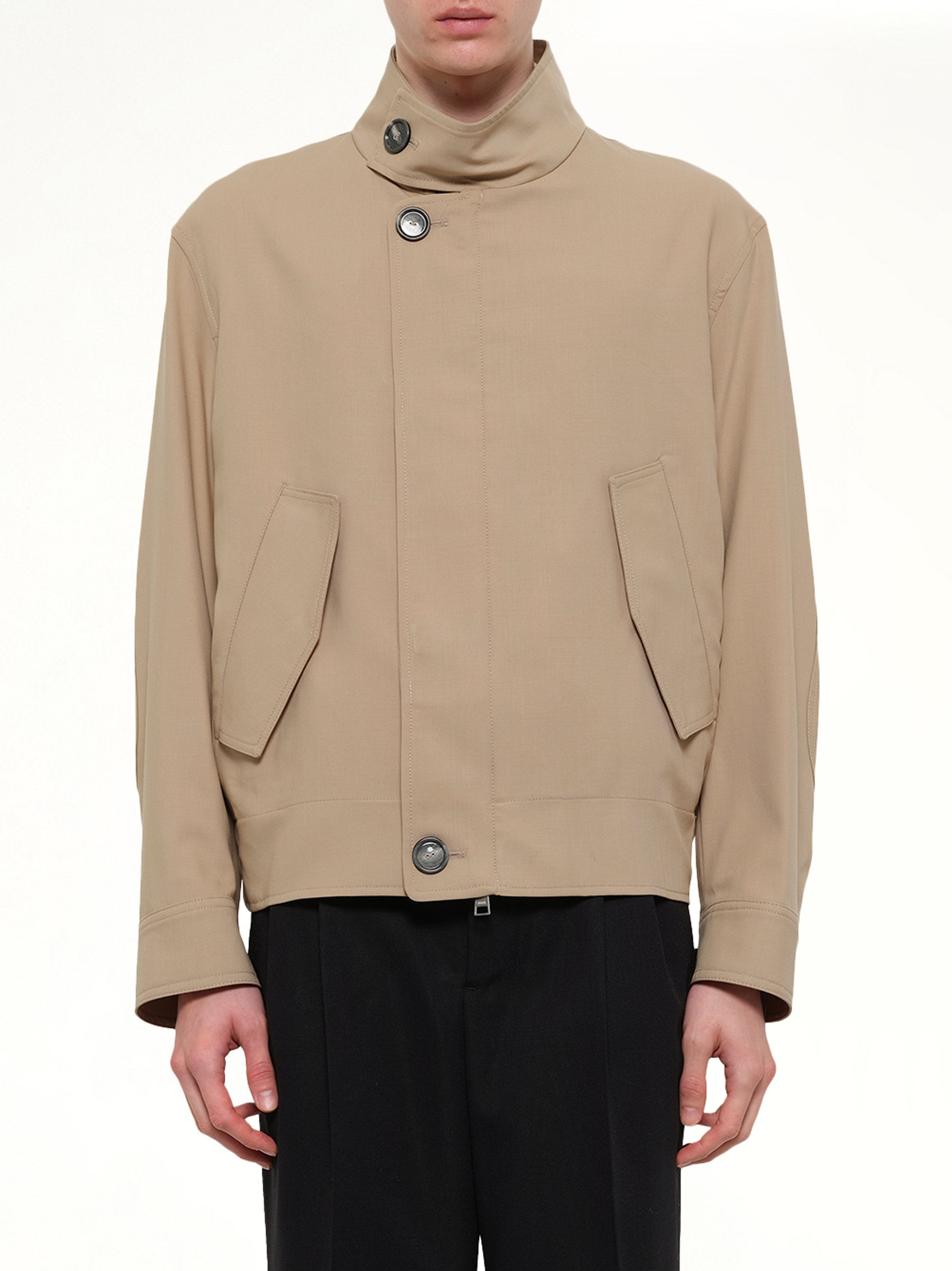 Harrington Jacket in Beige Taupe