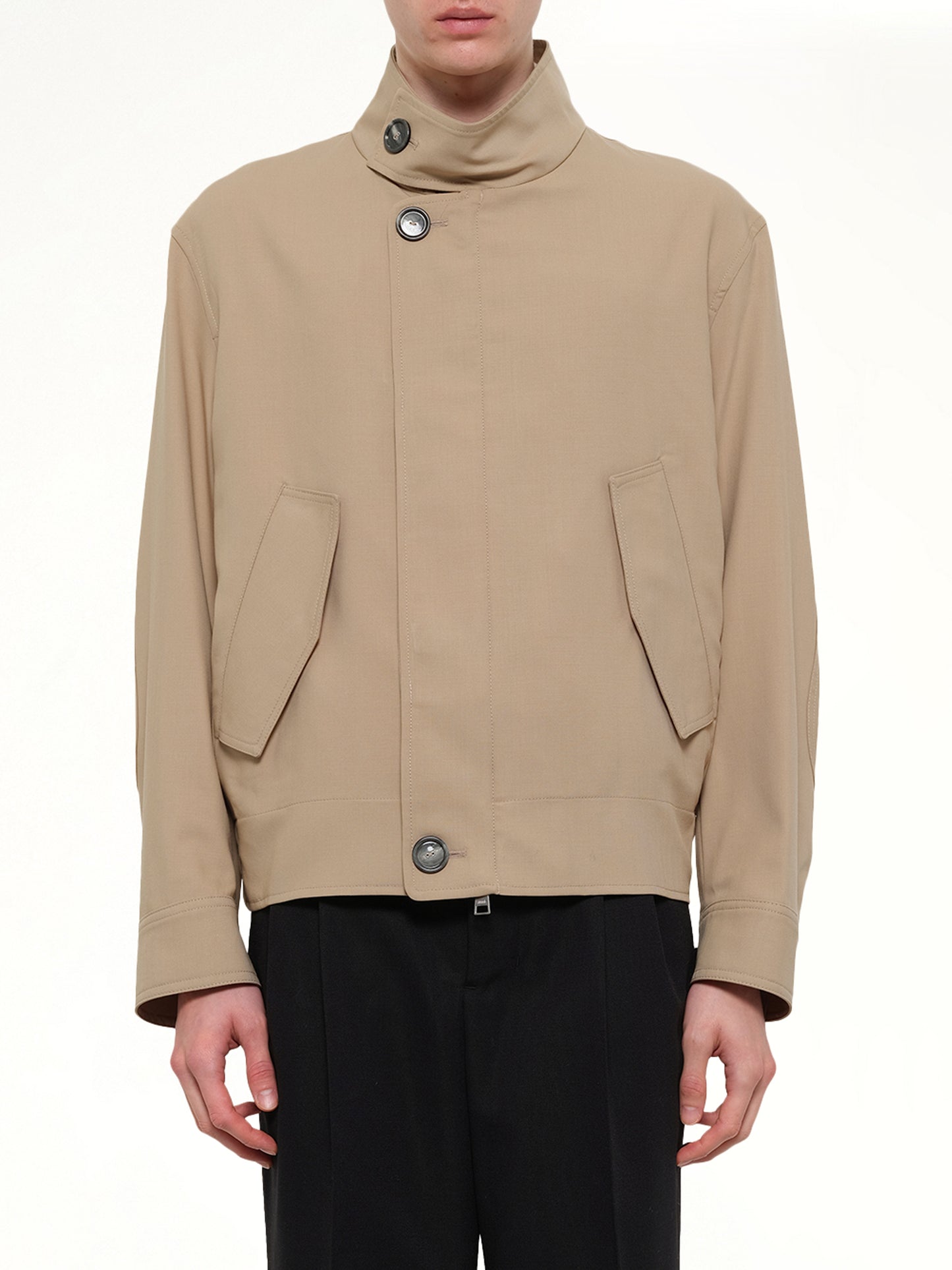 Harrington Jacket in Beige Taupe