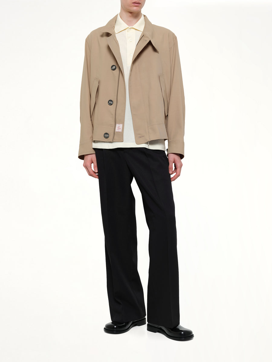 Harrington Jacket in Beige Taupe
