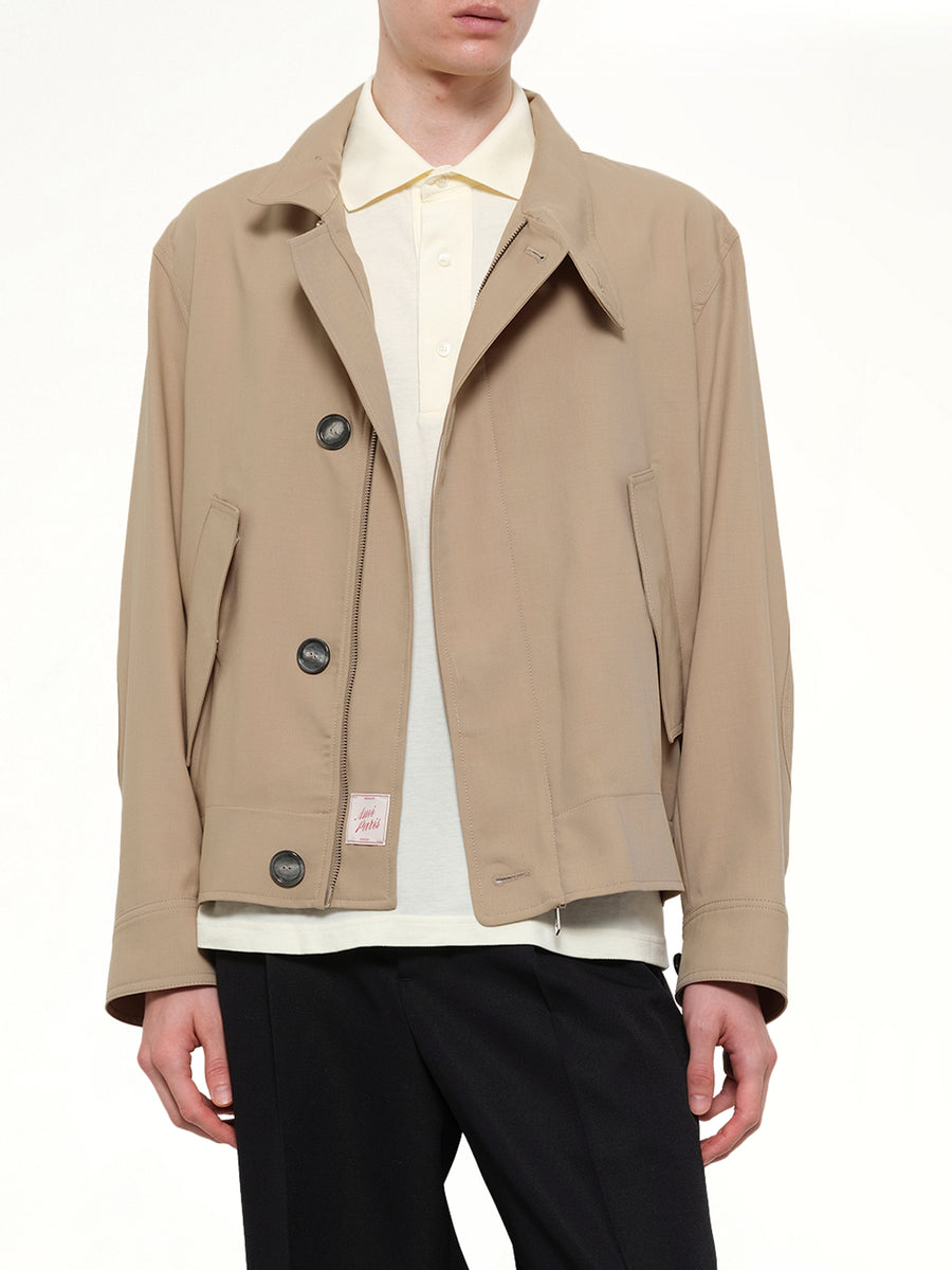 Harrington Jacket in Beige Taupe