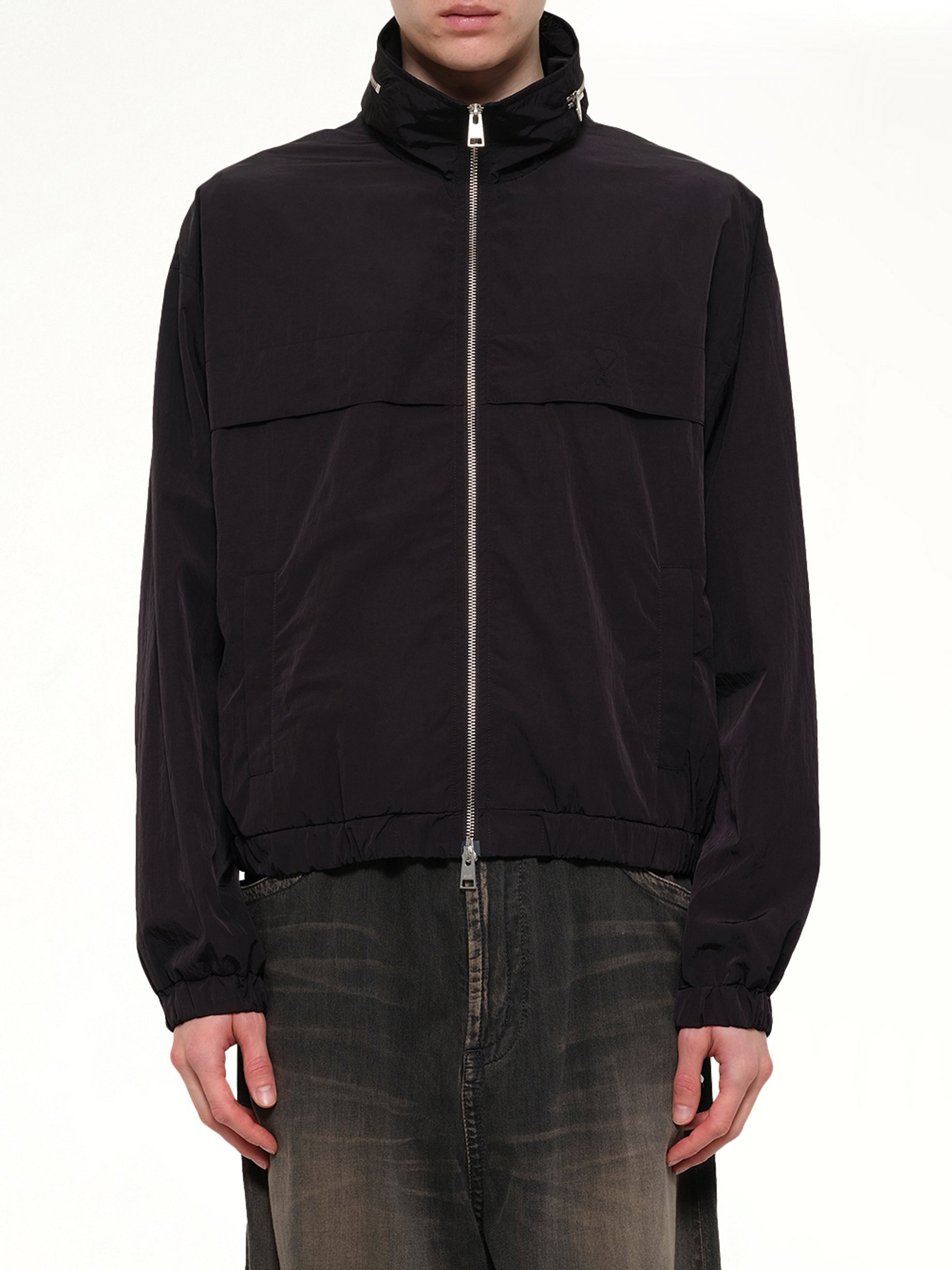 Windbreaker with Embossed ADC in Black