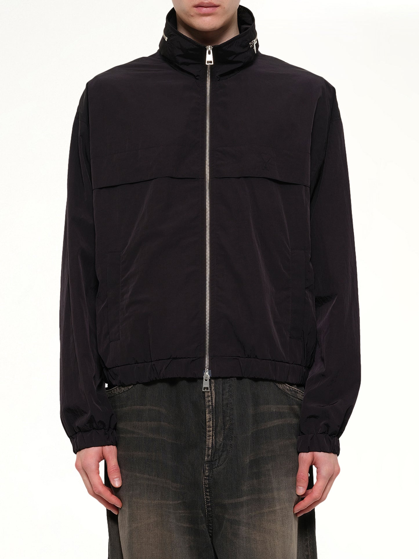 Windbreaker with Embossed ADC in Black