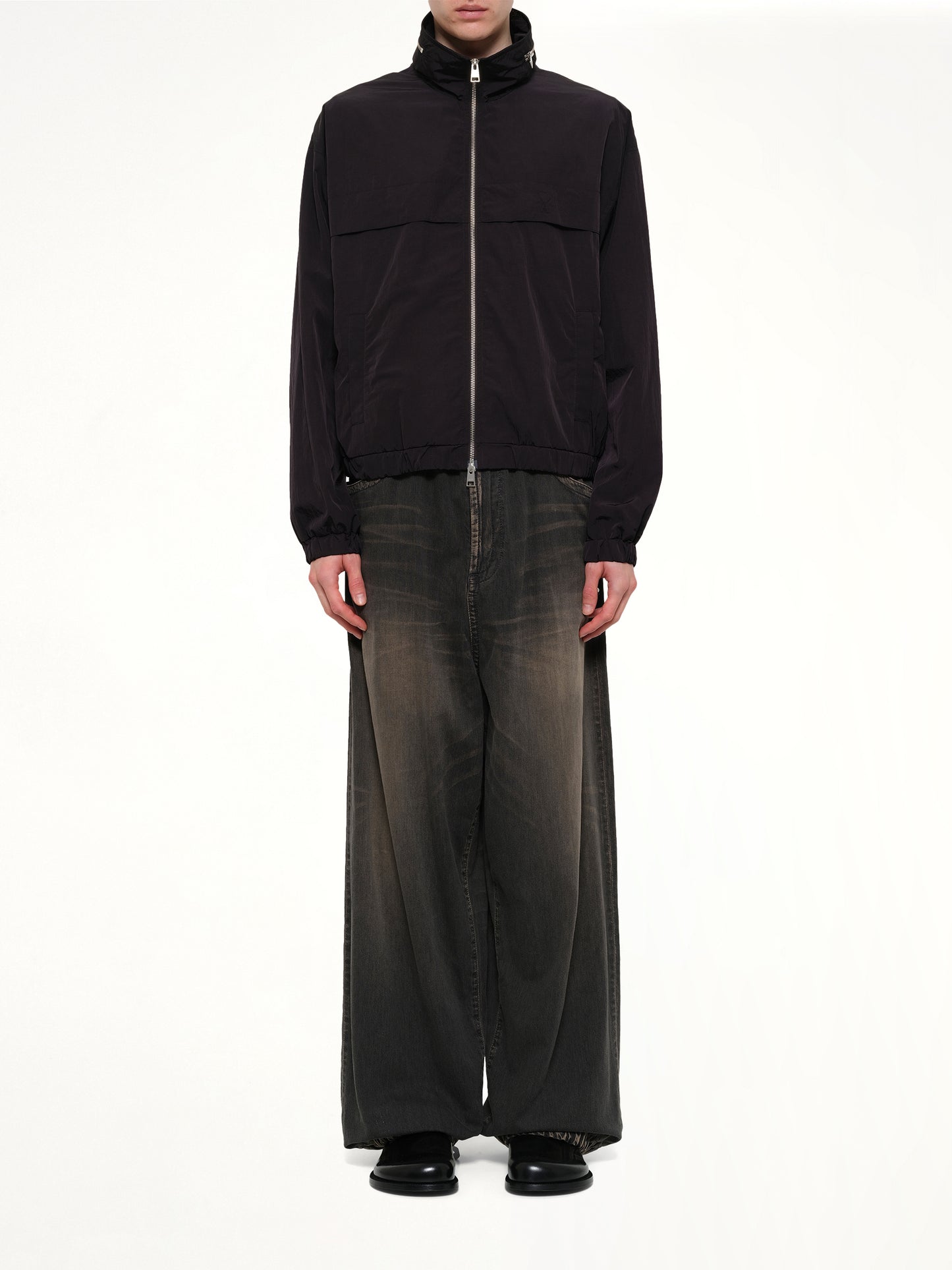 Windbreaker with Embossed ADC in Black