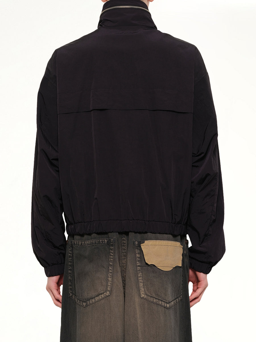 Windbreaker with Embossed ADC in Black
