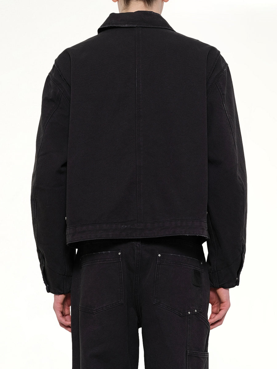 Worker Jacket in Washed Black