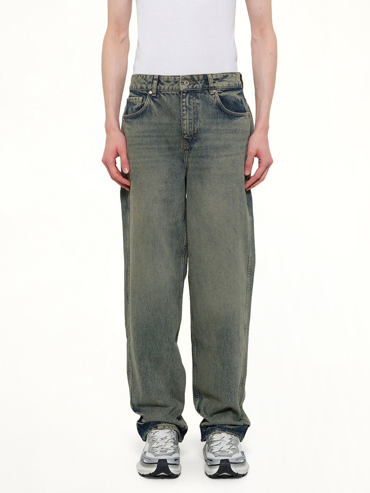 R3 Baggy Denim Pants in Blue