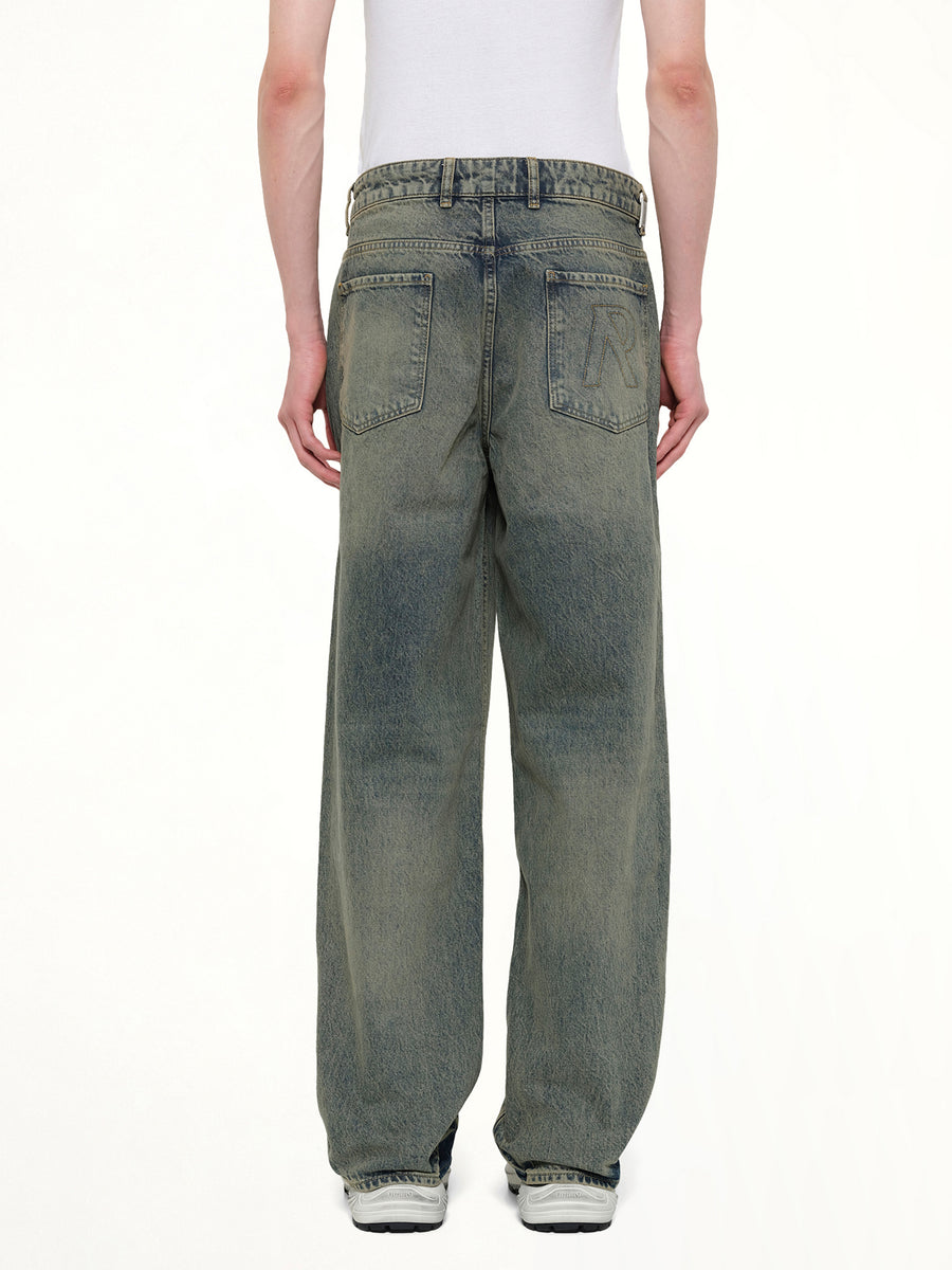 R3 Baggy Denim Pants in Blue
