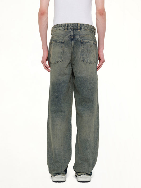 R3 Baggy Denim Pants in Blue