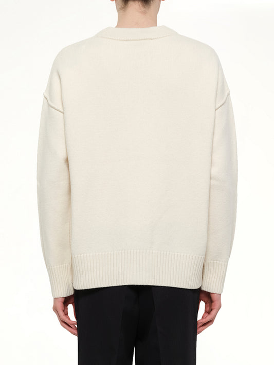 Red Ami De Coeur Cardigan in White