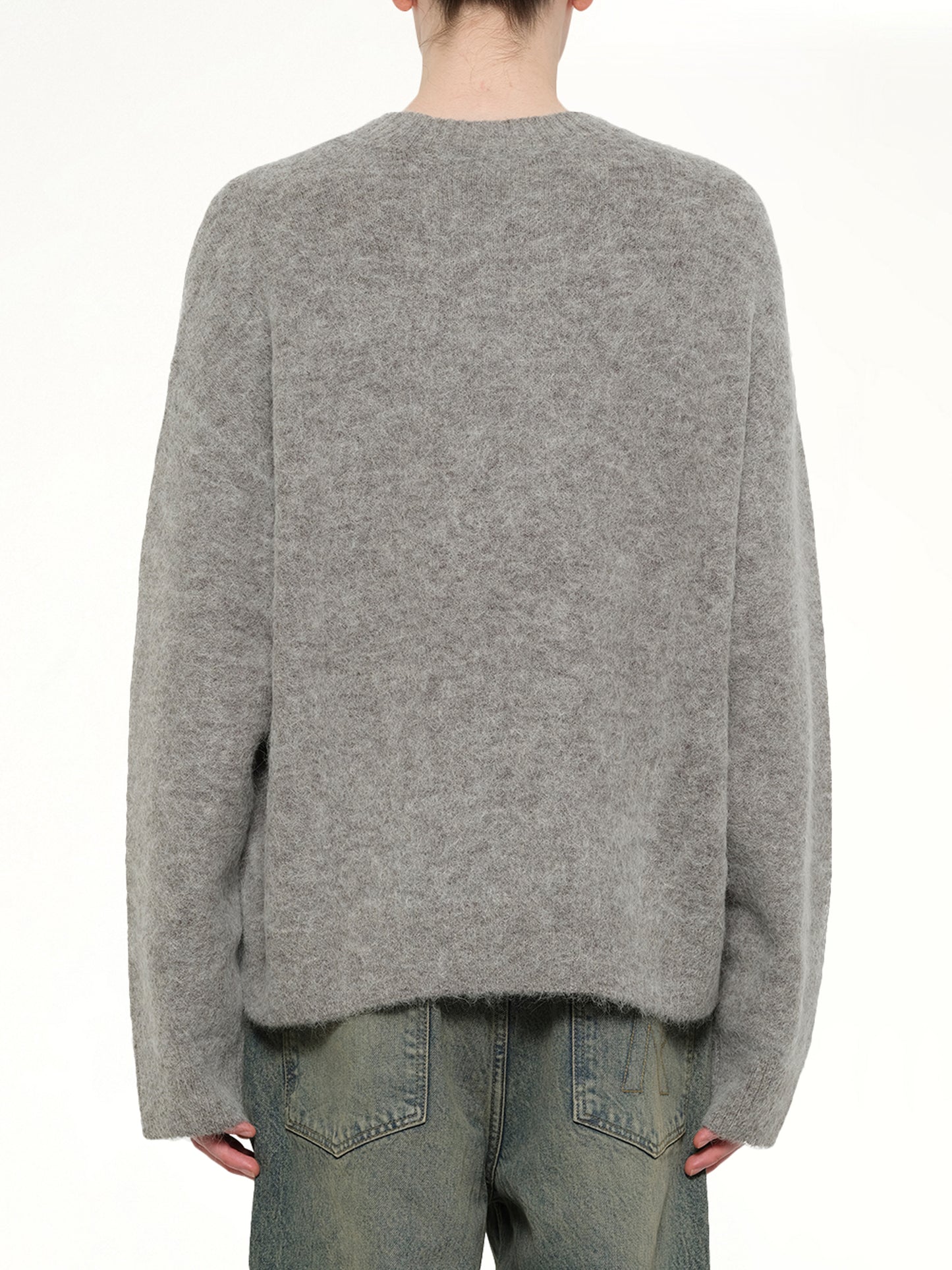 Logo Knit Sweater in Grey