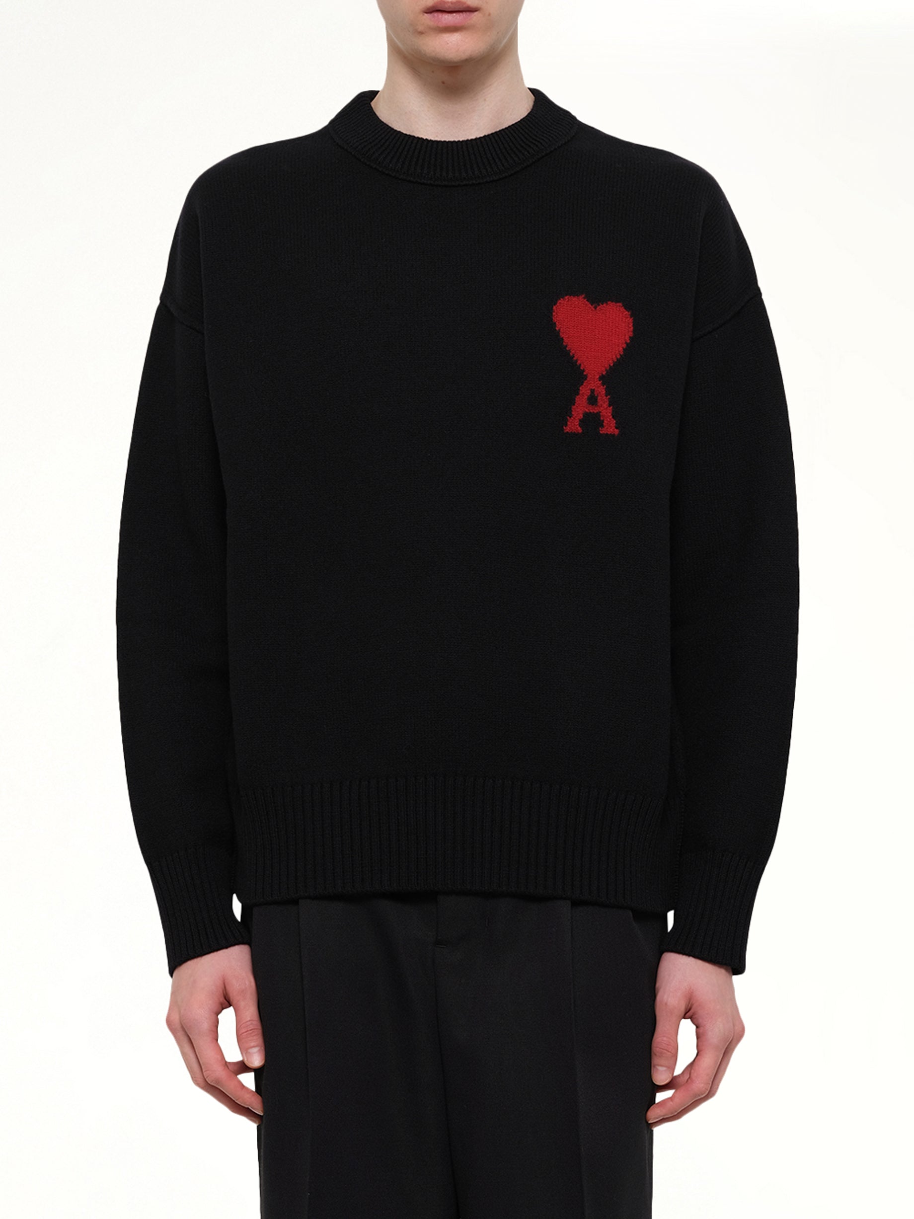 Red Ami De Coeur Sweater in Black