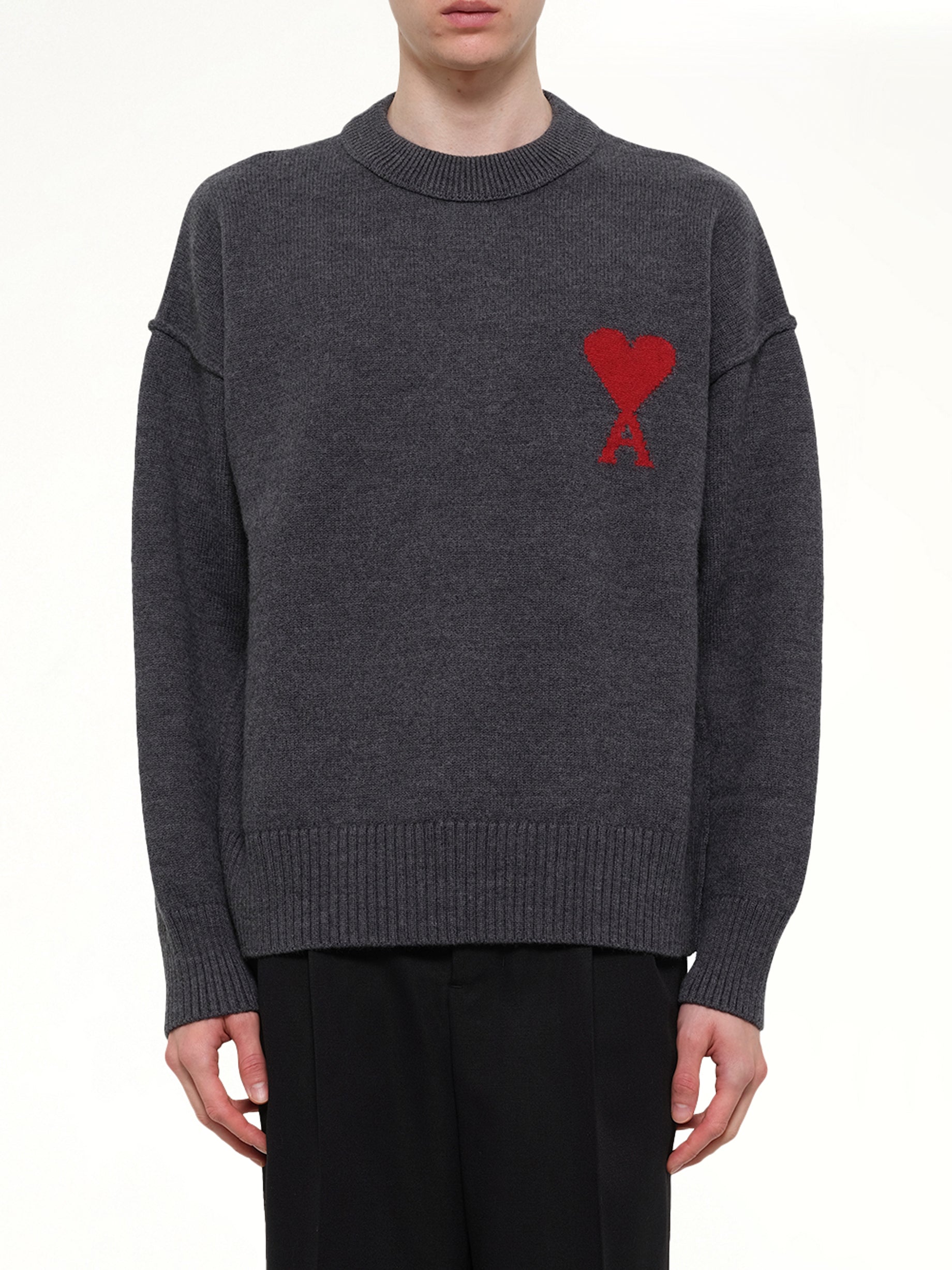 Red Ami De Coeur Sweater in Grey